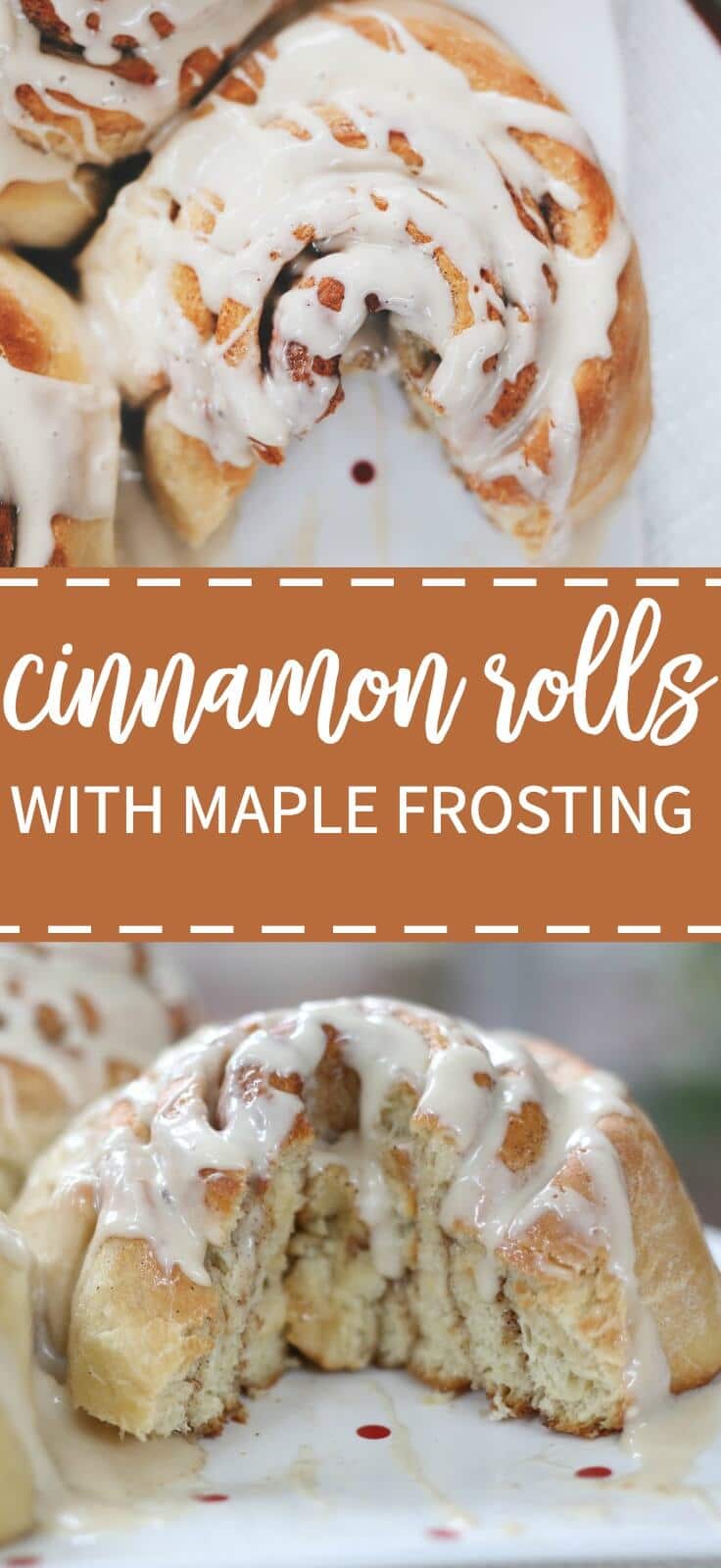 giant cinnamon rolls with maple frosting! These will be the star of your next brunch spread.