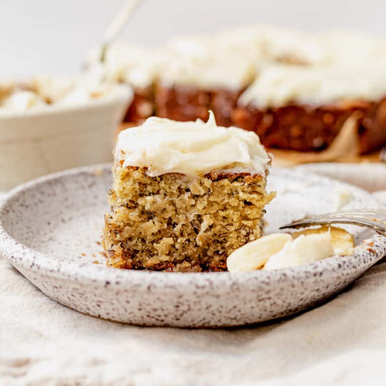 Gluten-Free Banana Cake with Cream Cheese Frosting - What Molly Made