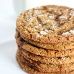 a stack of molasses cookies.
