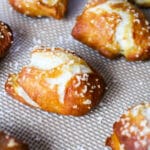 soft pretzel bites sprinkled with sea salt