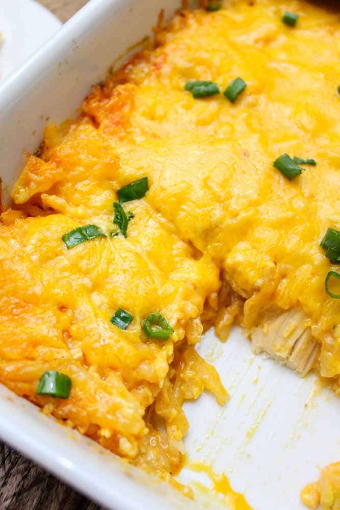 Easy Buffalo Chicken Casserole