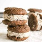 two oreo whoopie pies stacked