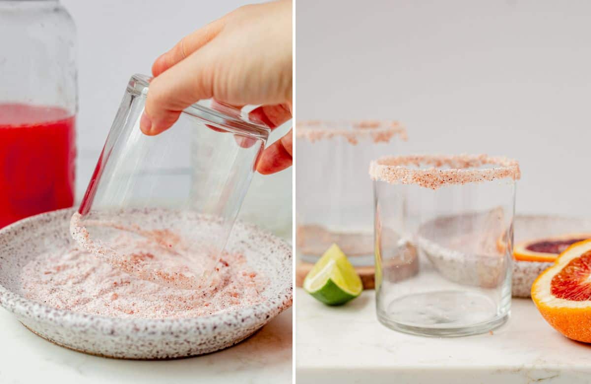 how to add a salt rim to a margarita glass