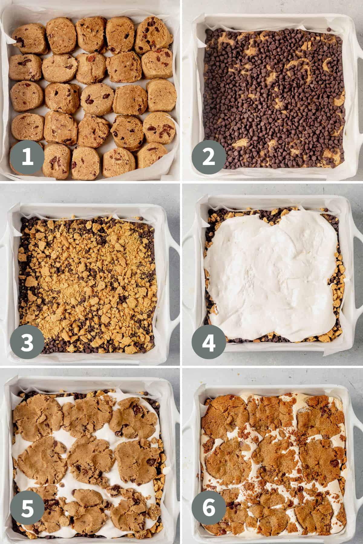 how to make smores cookie bars