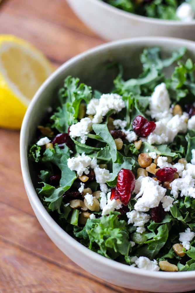 Kale Salad with Goat Cheese What Molly Made