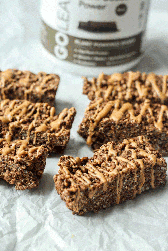 Gluten free and vegan chocolate peanut butter protein bars! You will love how easy to make this recipe is because it requires no baking. There is no refined sugar and is the best pre and post workout meal or breakfast recipe. 