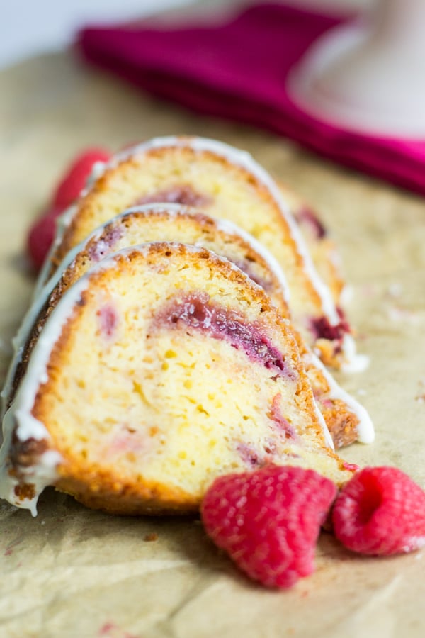 Soft, moist and easy to make, this Raspberry Cream Cheese pound cake is the best Valentines Day dessert recipe. 