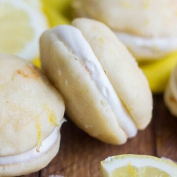 Sweet and tangy, these lemon whoopie pies are a cloud-like dessert you won't want to miss this spring. True to a whoopie pie, these are light and fluffy cake-like cookies surrounded by sweet cream cheese frosting. Perfect for spring celebrations!
