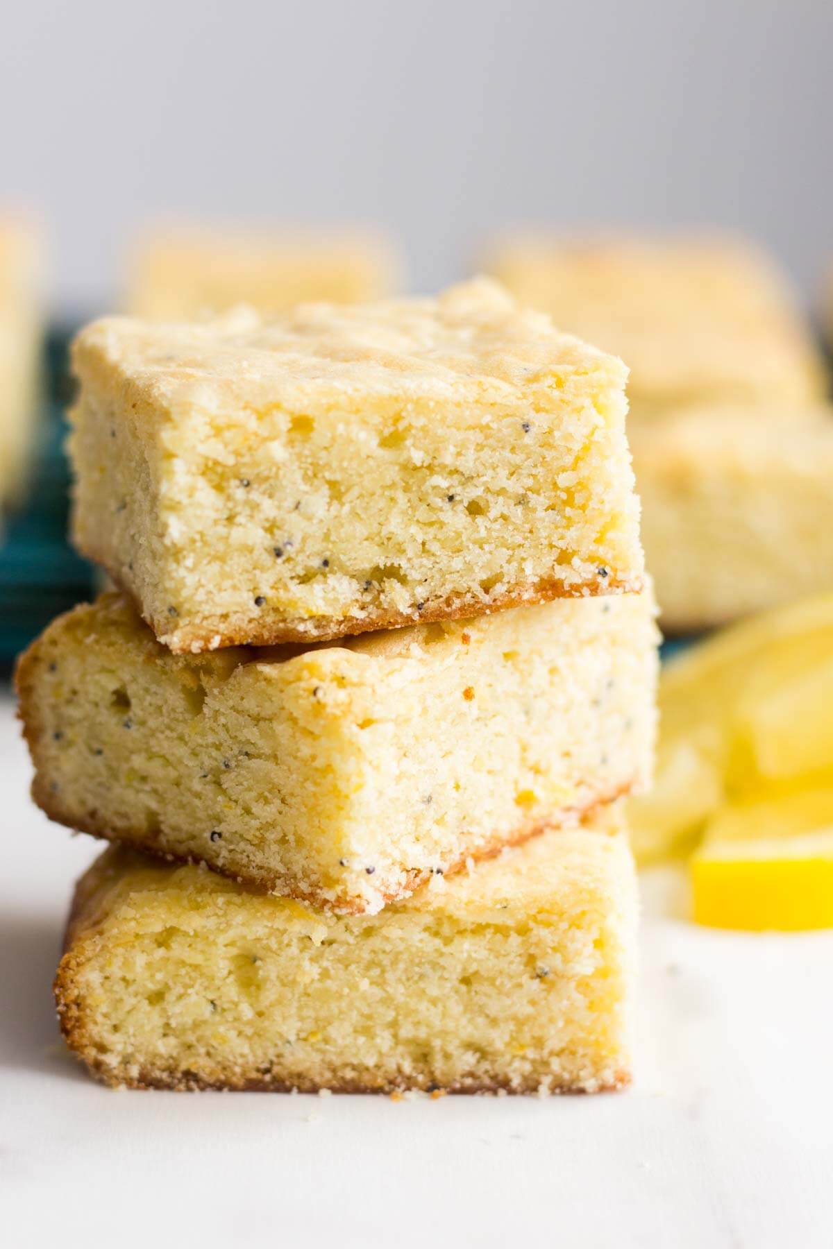 These glazed lemon poppy seed bars are a zingy lemon dessert! These bars are easy to make and are packed with some serious spring flavor. The lemon glaze will leave you wanting more.