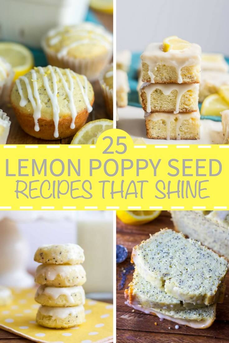 lemon poppy seed muffins and then gluten-free lemon bars and then lemon poppy seed mini donuts and then lemon poppy seed bread