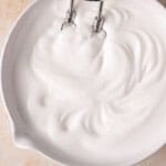 egg whites whipped to soft peaks