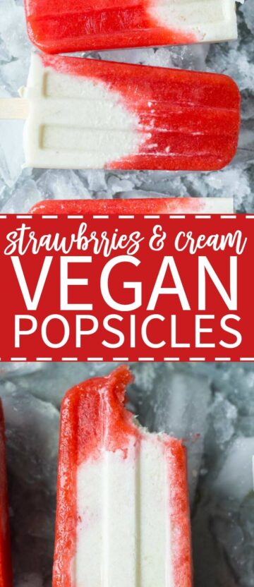 Strawberries And Cream Vegan Popsicles What Molly Made