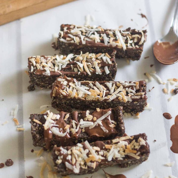 Dark Chocolate Coconut Protein Bars | What Molly Made