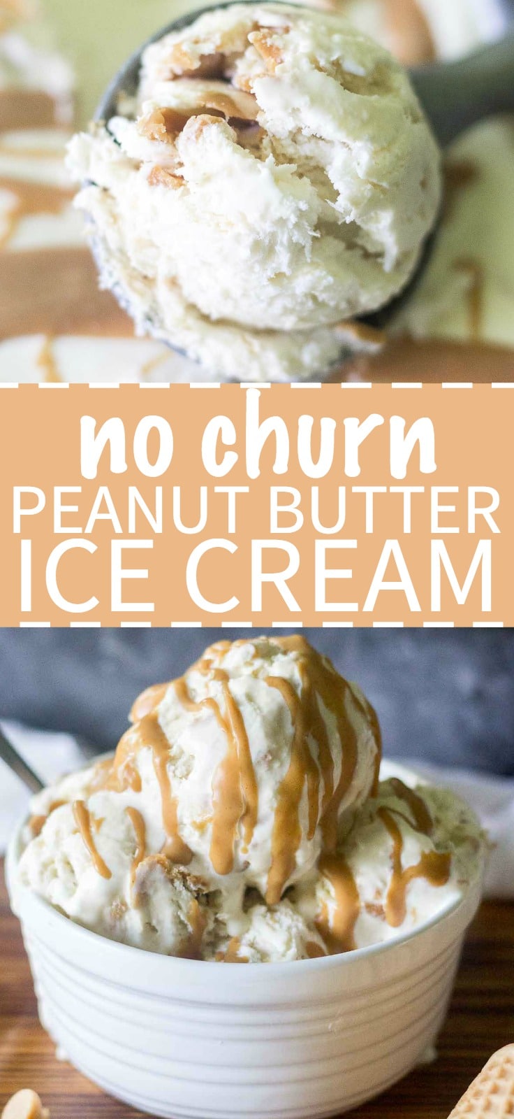 Is there every a wrong time for no churn peanut butter ice cream? It's always smooth, creamy and swirled with real peanut butter. You should make this ice cream all summer long.