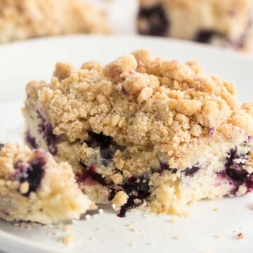 Brown Butter Blueberry Coffee Cake is what what breakfast dreams are made of. The cake itself is moist and flavorful, bursting with blueberries and it's topped with a cinnamon crumble for extra texture and flavor. When you're debating what special breakfast to make for a weekend brunch or holiday celebration, look no further.
