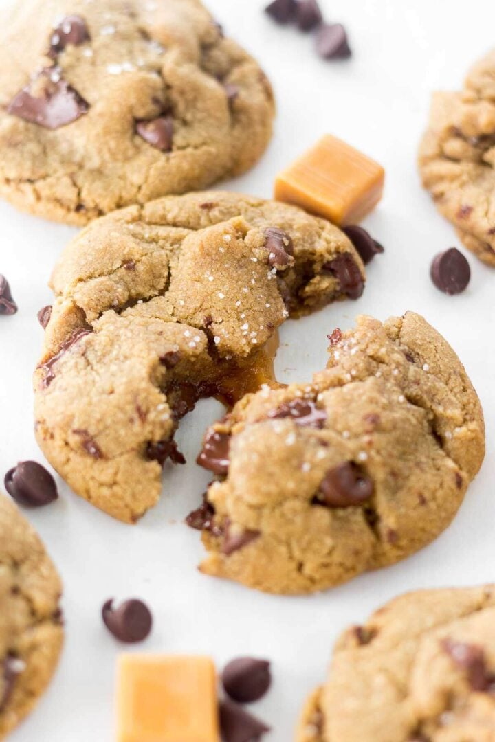 Brown Butter Salted Caramel Chocolate Chip Cookies - What Molly Made