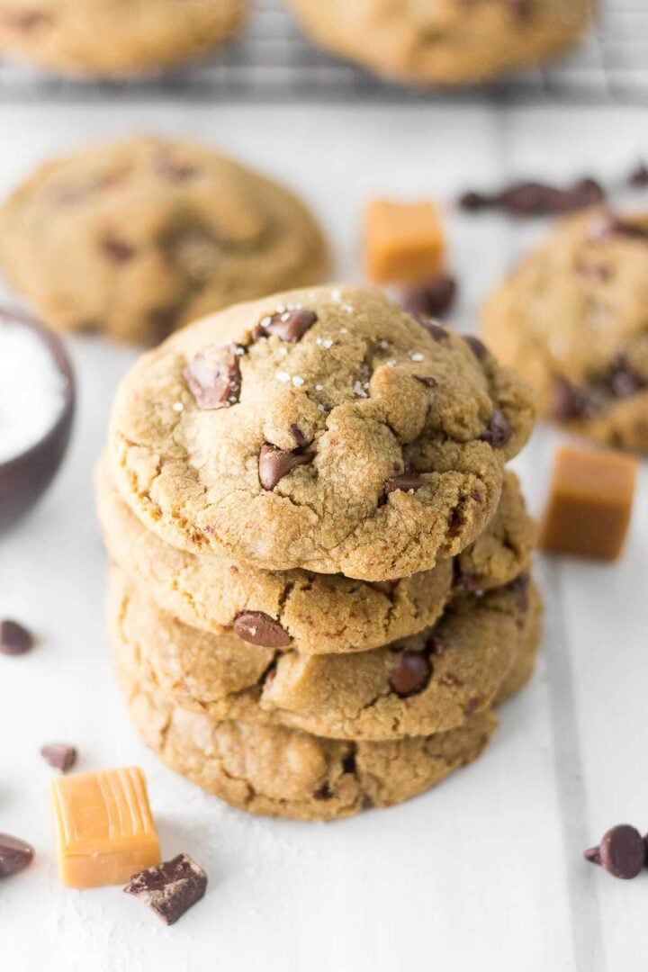 Brown Butter Salted Caramel Chocolate Chip Cookies - What Molly Made