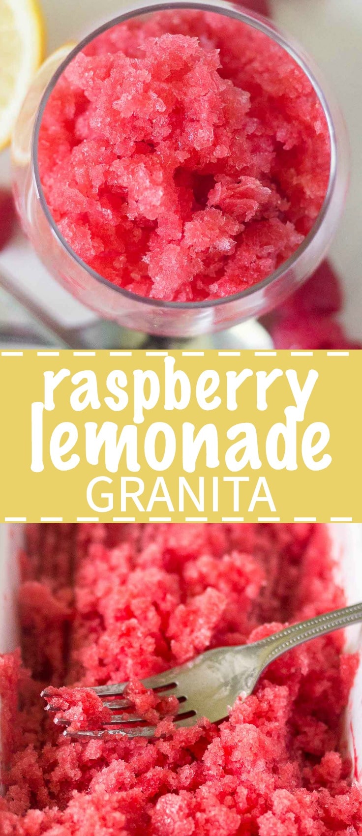 raspberry lemonade granita pin