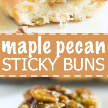 Maple pecan sticky buns are sweet, soft and filled with fall flavors. They're easy to make ahead of time and they will definitely impress all your family and guests.