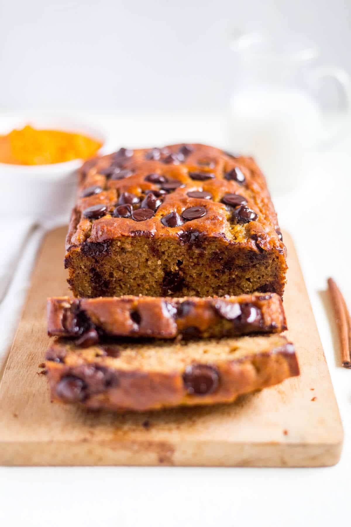 healthy banana pumpkin bread