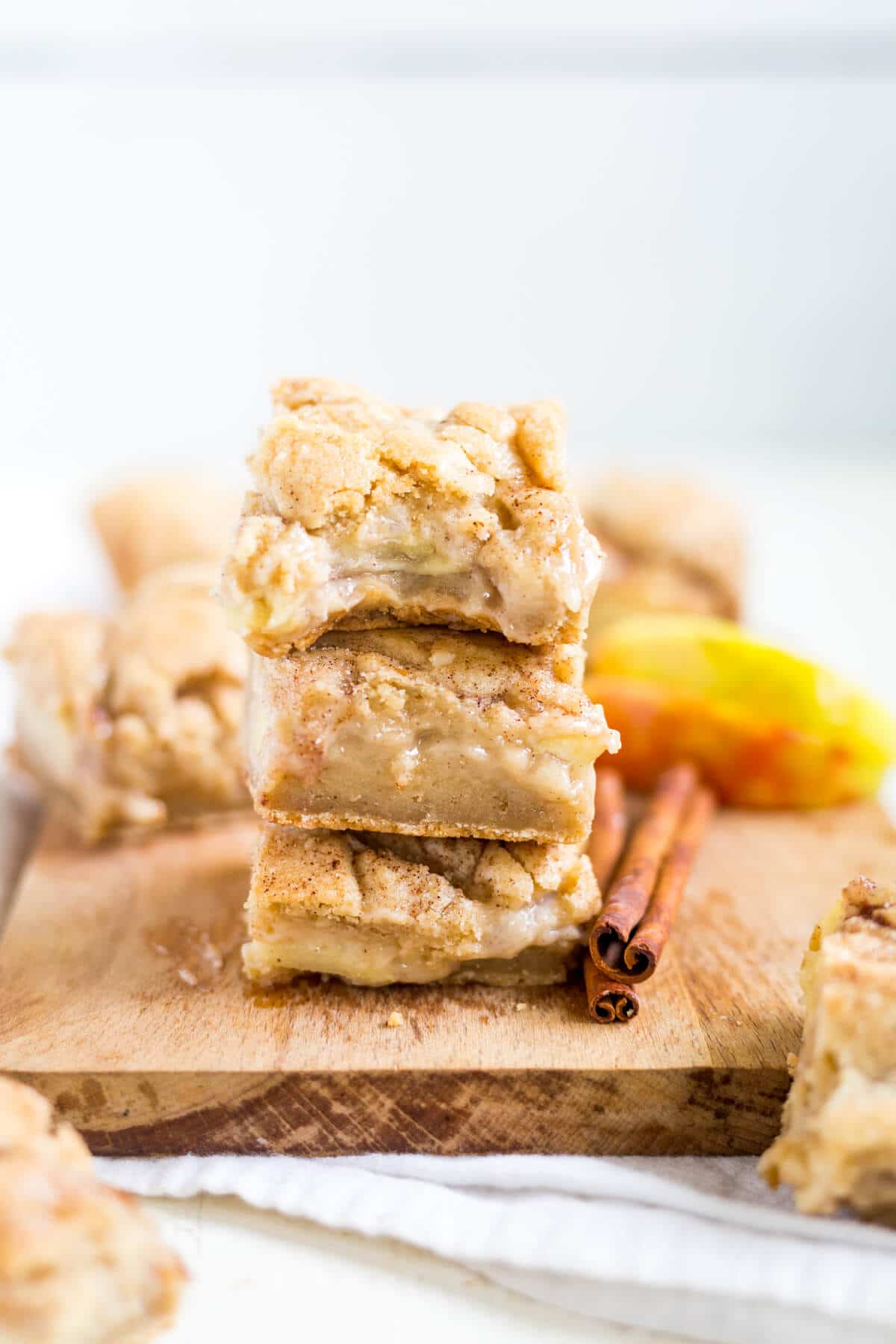 Sweet and gooey snickerdoodle apple pie bars are the perfect fall dessert. The base layer is a snickerdoodle bar topped with cinnamon-spice apple pie filling and topped with more snickerdoodle. It's delicious served warm with ice cream!