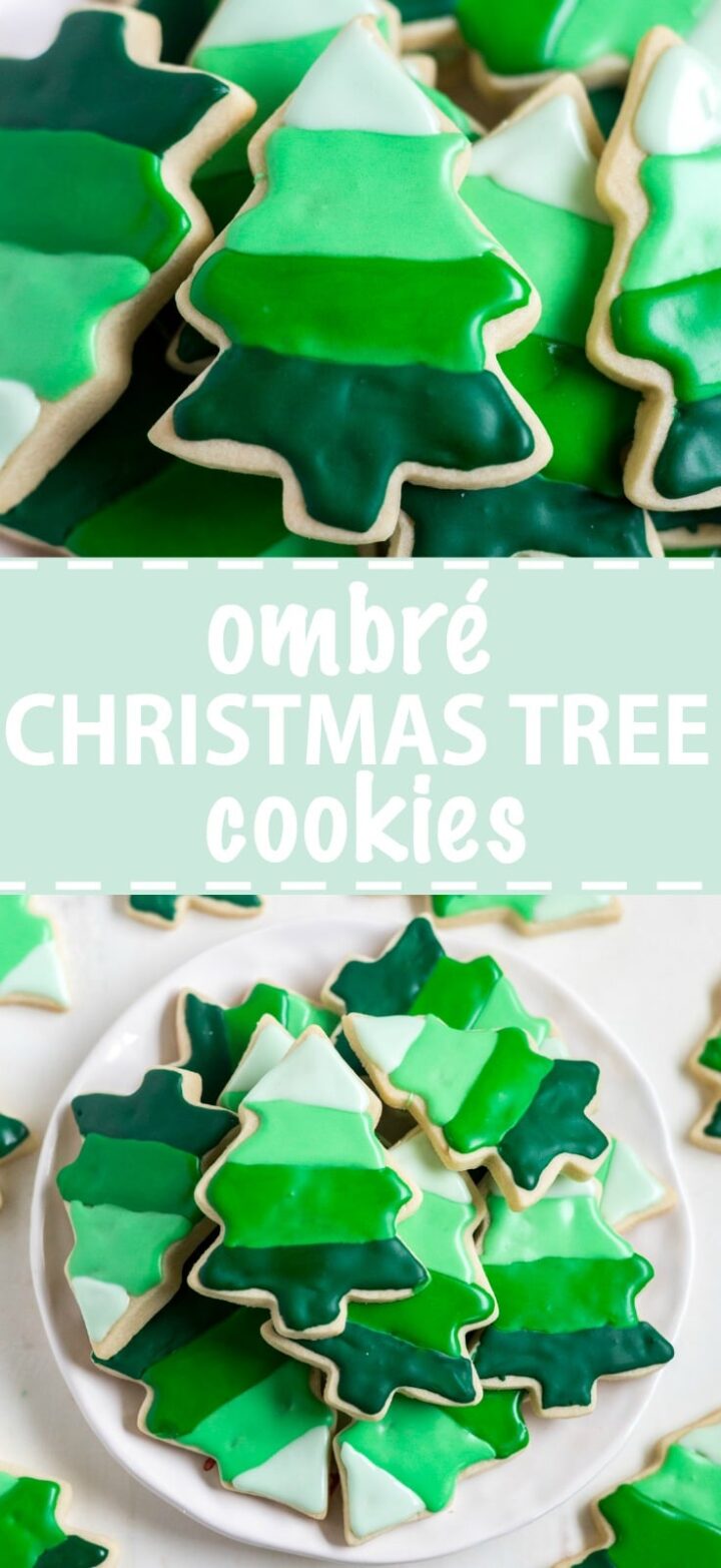 Ombré Christmas Tree Cookies - What Molly Made