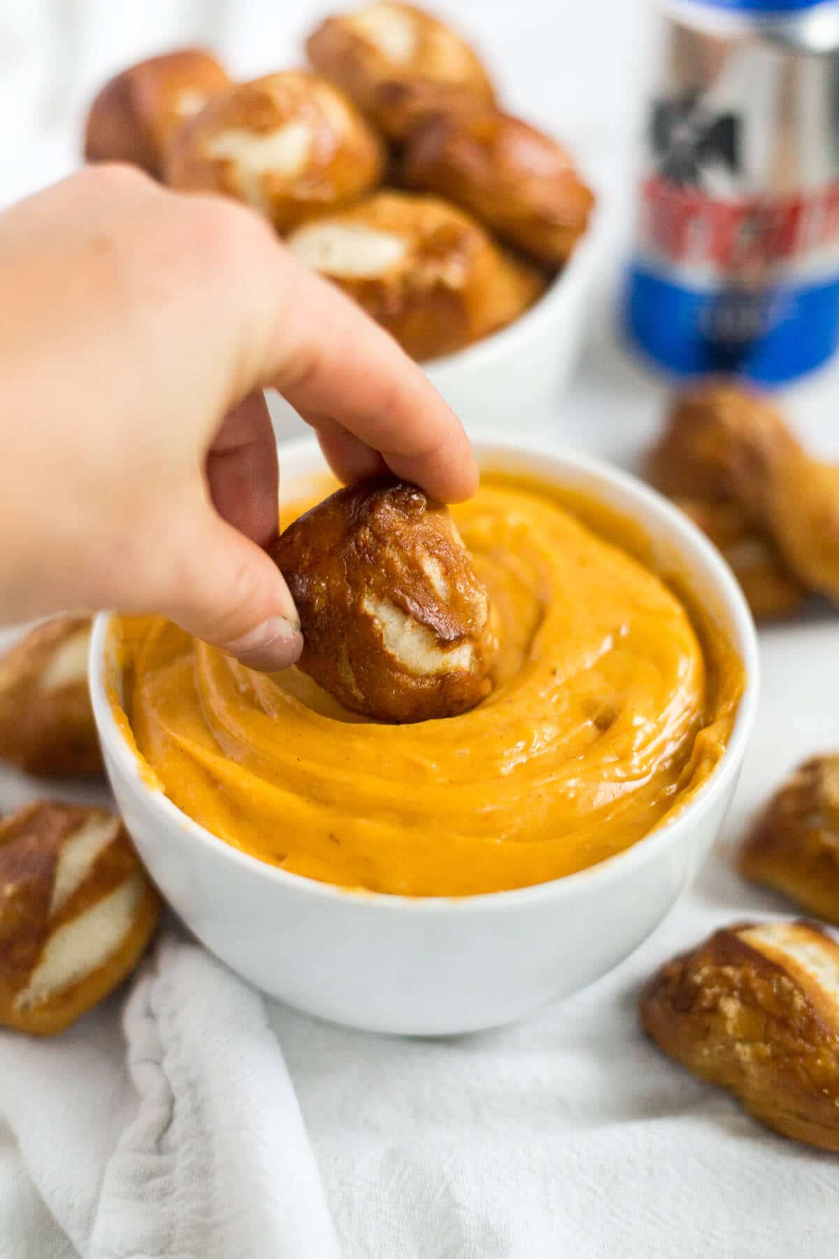 Homemade Pretzel Bites with Beer Cheese Dipping Sauce Recipe