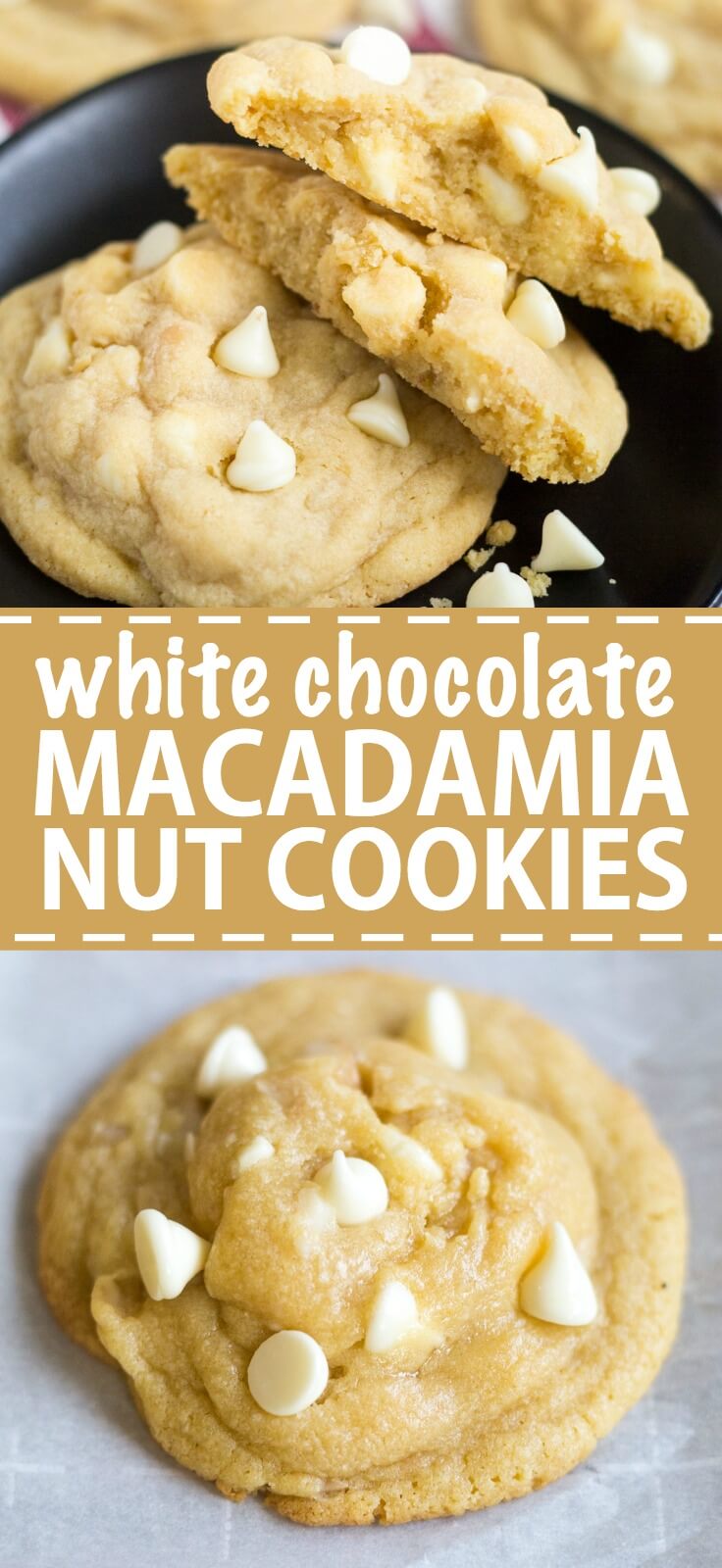 Thick, soft and chewy, these white chocolate macadamia nut cookies are a delicious addition to your cookie list. They’re so easy to make and they freeze really well!
