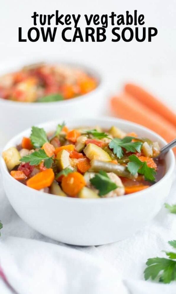 Turkey Vegetable Low Carb Soup | What Molly Made
