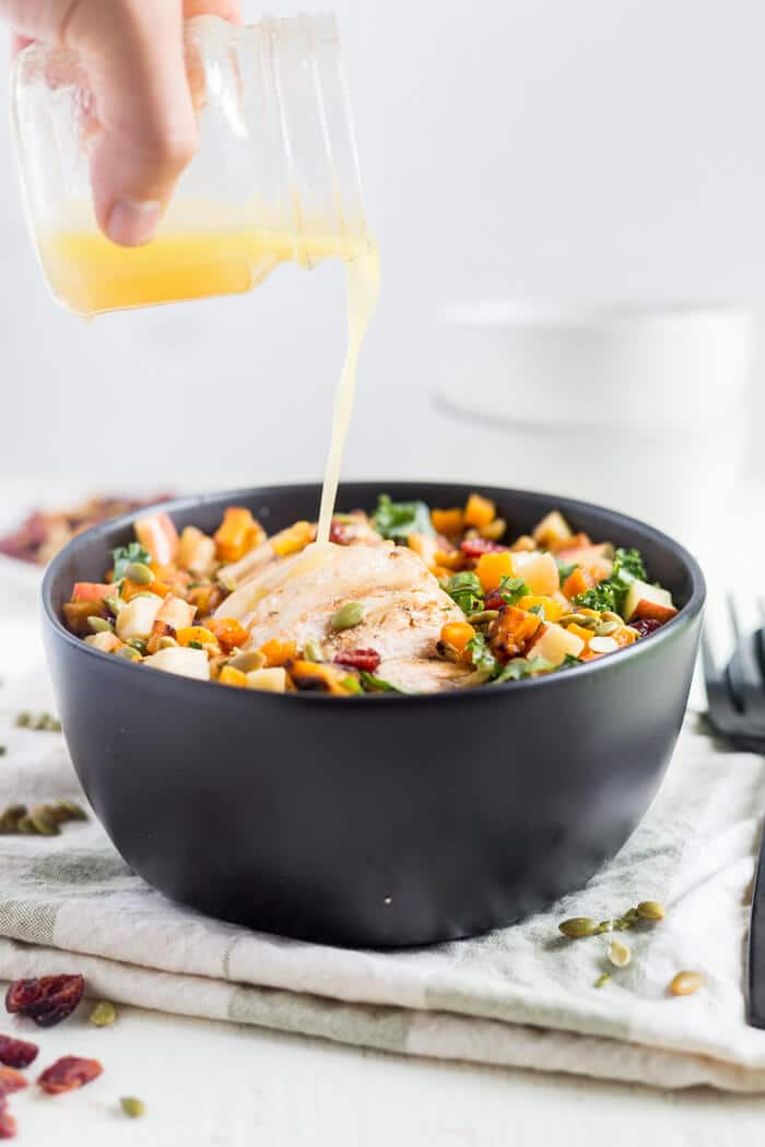 Fall Salad with Chicken, Apples and Butternut Squash