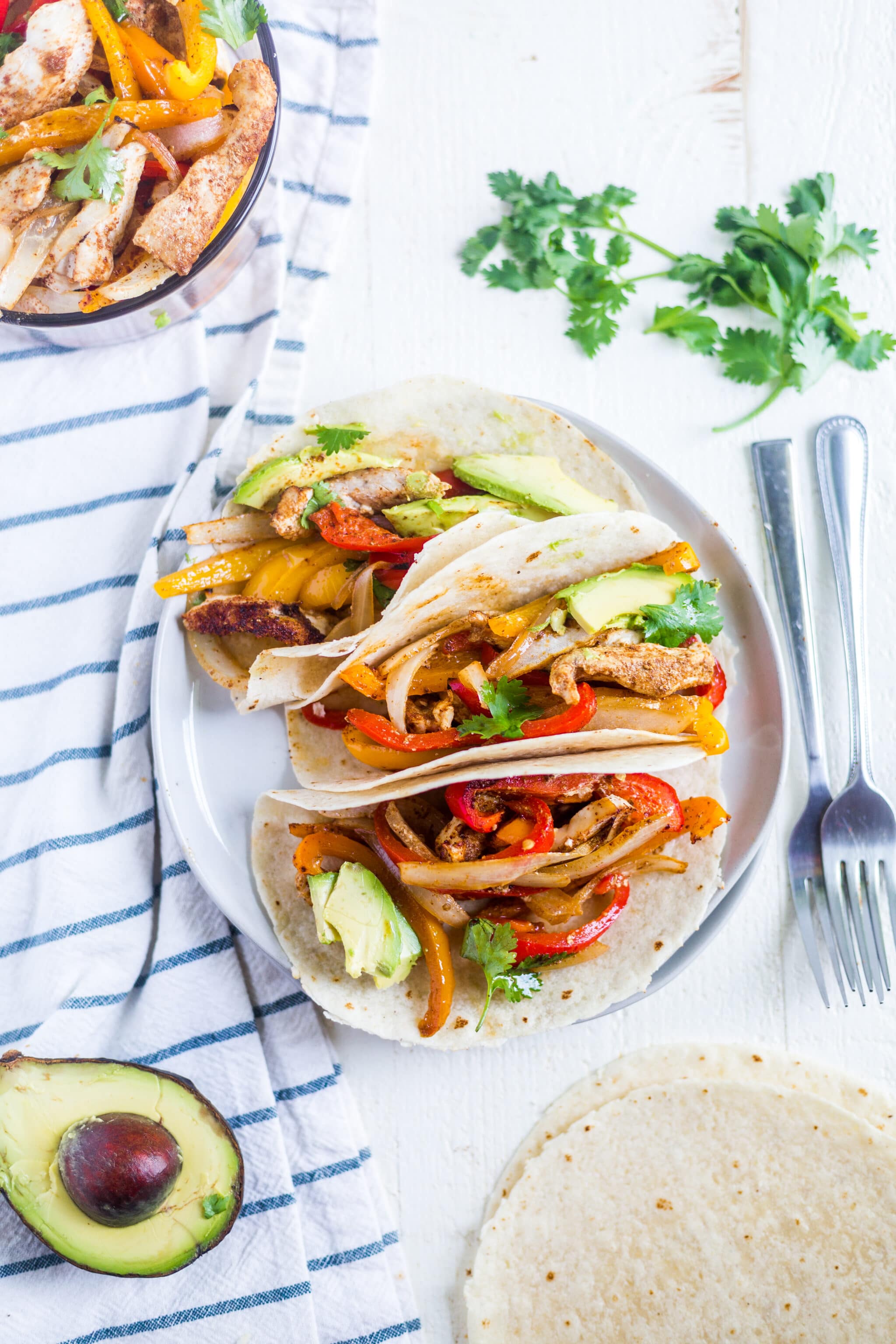 sheet pan chicken fajitas