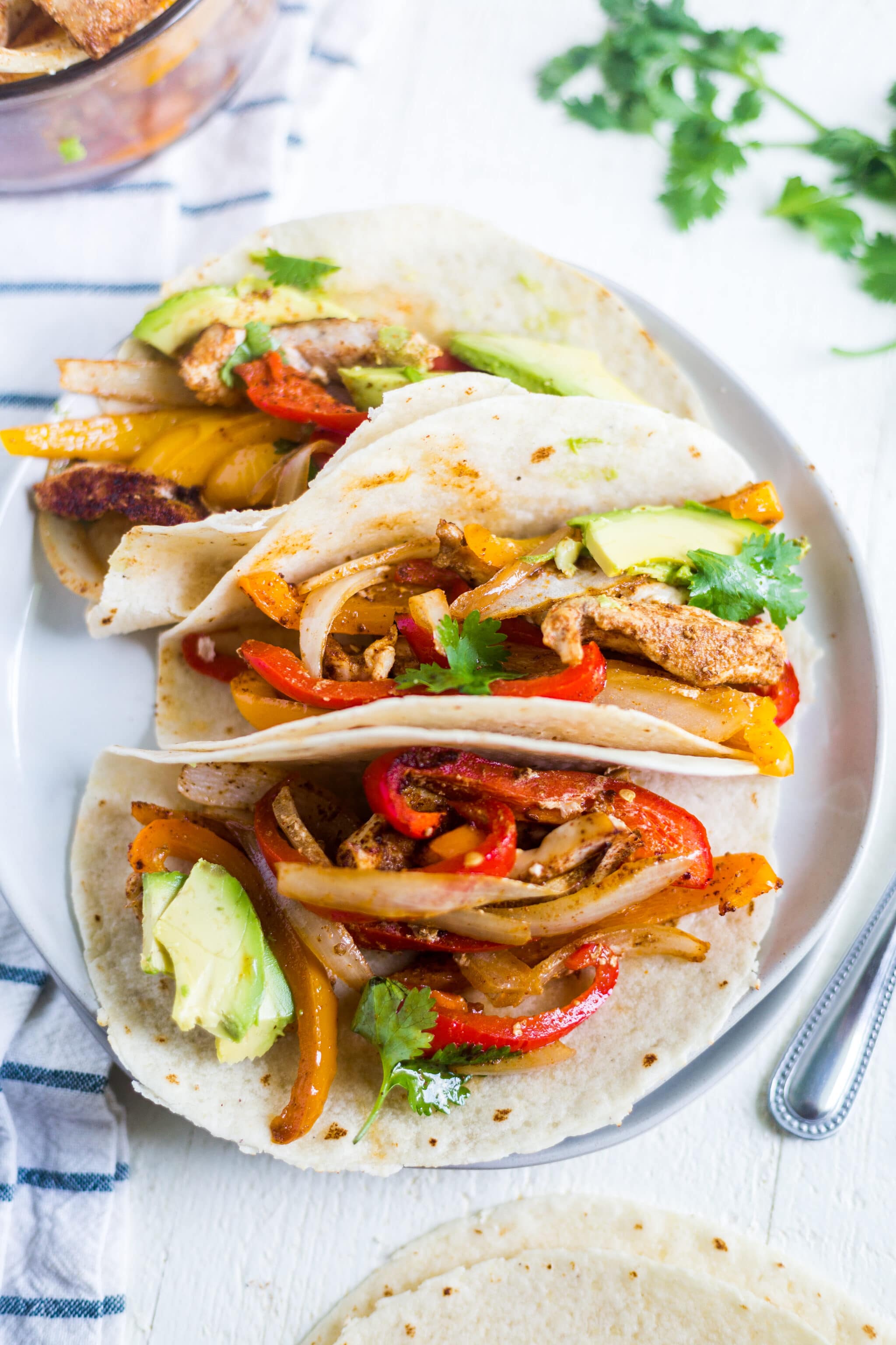 sheet pan chicken fajitas