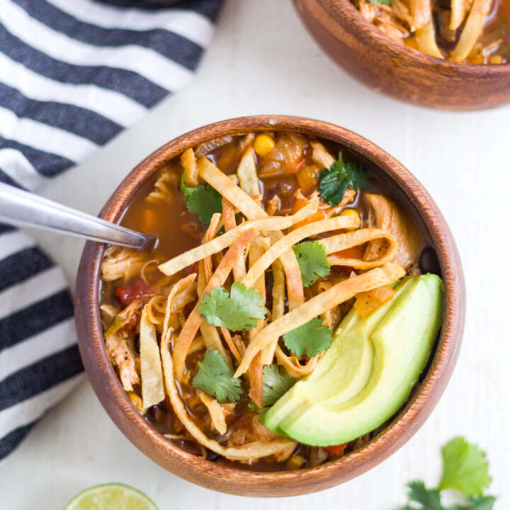 Healthy Slow Cooker Chicken Tortilla Soup - What Molly Made