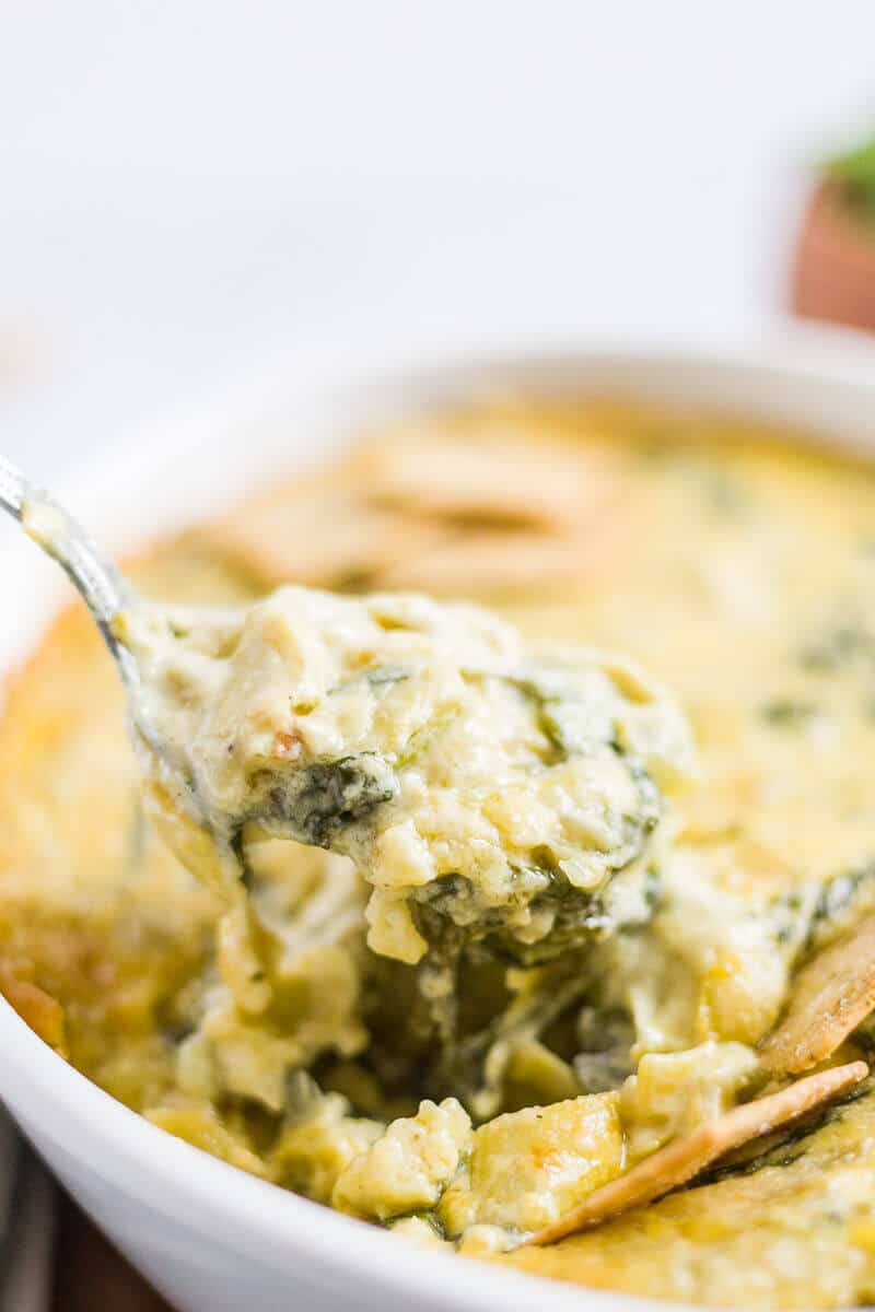 healthy spinach and artichoke dip