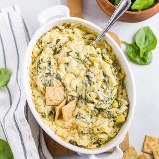 healthy spinach artichoke dip