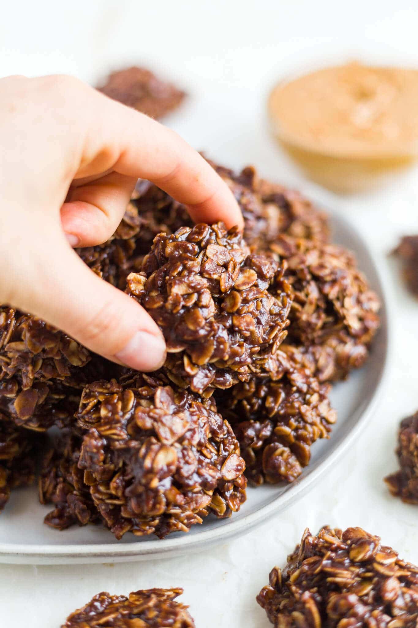 No Bake Chocolate Oatmeal Cookies [Gluten Free | Vegan] - What Molly Made