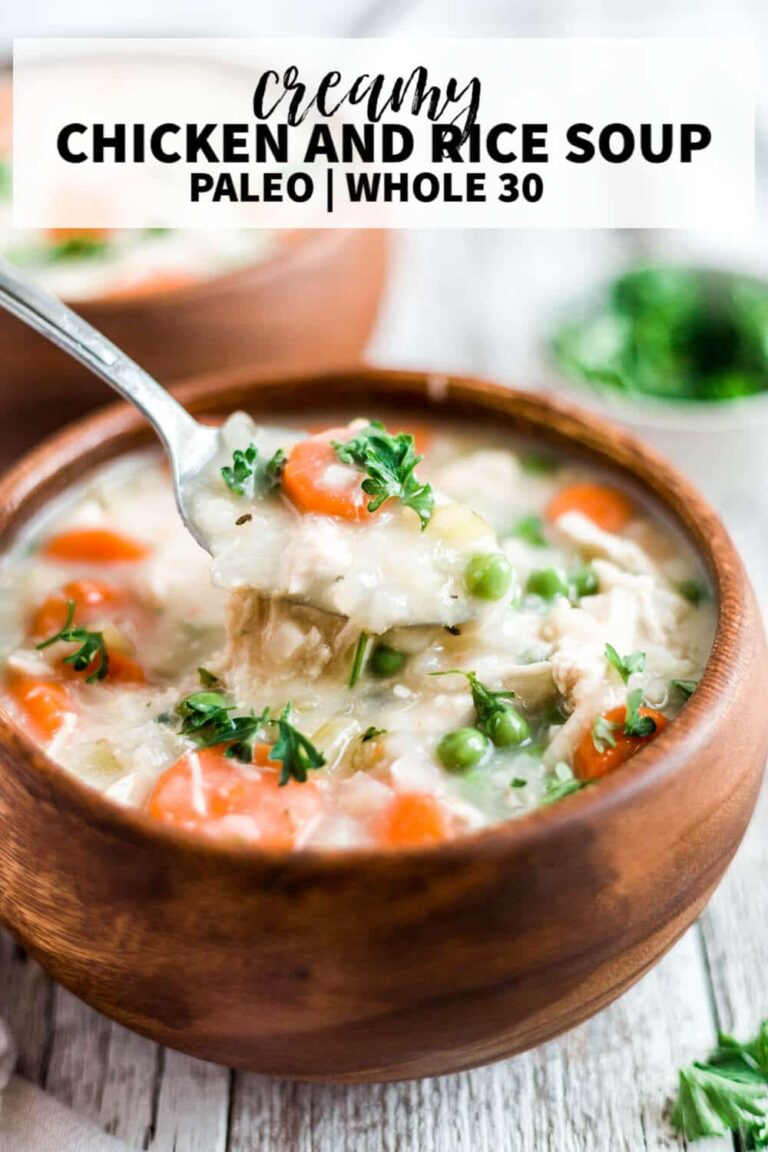 Creamy Chicken and Rice Soup [Paleo | Whole30] | What Molly Made