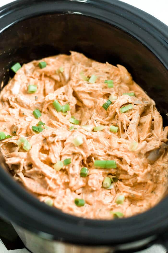 Easy Buffalo Chicken Dip in a Crock Pot