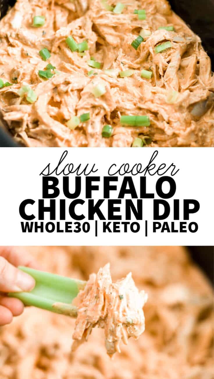 Crock Pot Healthy Buffalo Chicken Dip [Paleo | Whole30] | What Molly Made