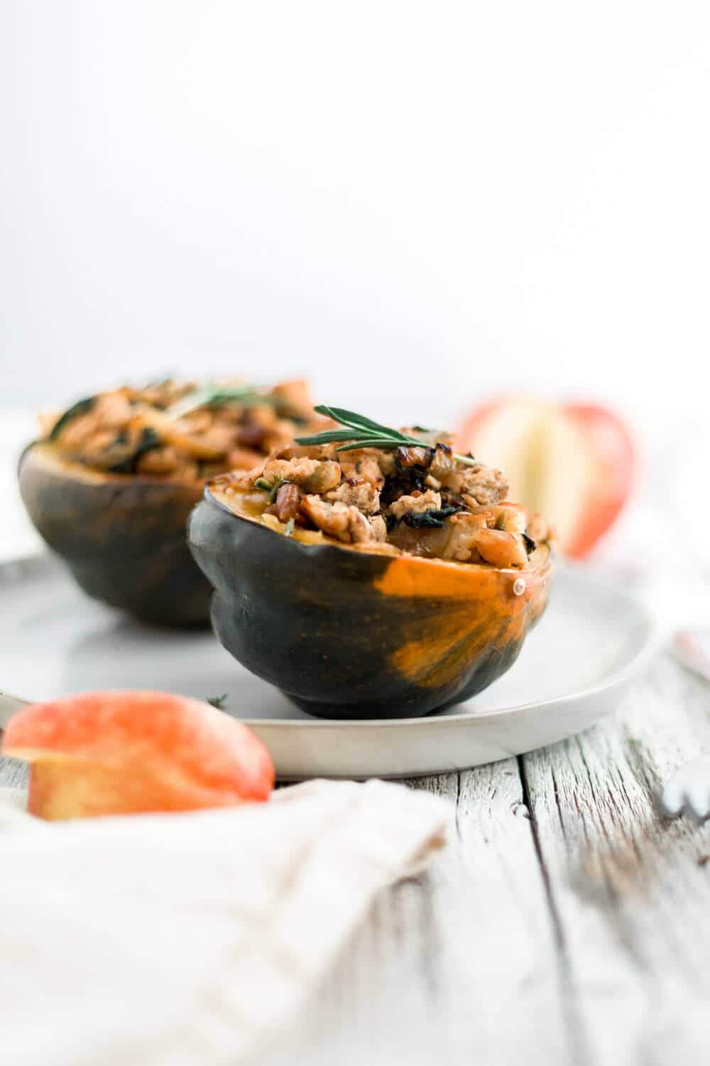 sausage stuffed acorn squash