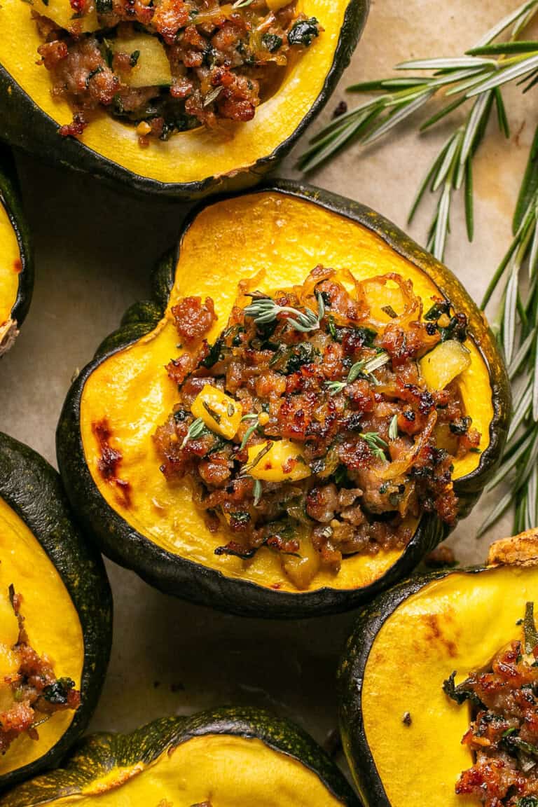 Sausage Stuffed Acorn Squash | What Molly Made