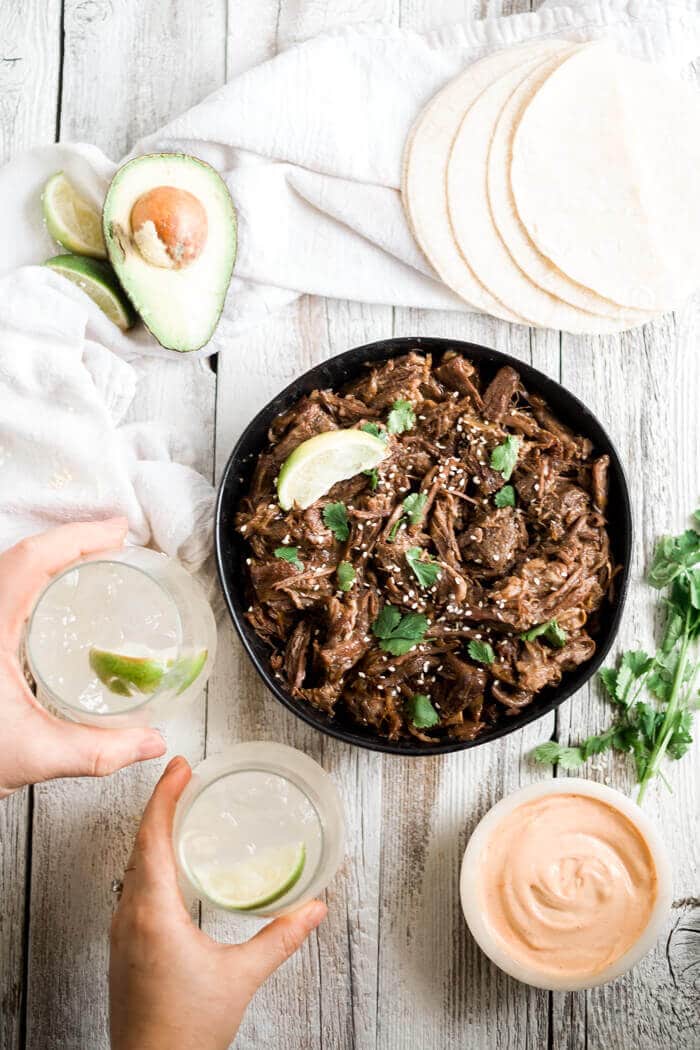 shredded beef taco crock pot