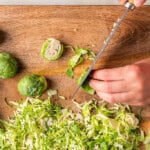 how to shred brussels sprouts with a knife