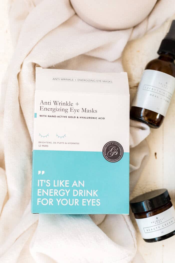 closeup of all natural anti aging eye masks