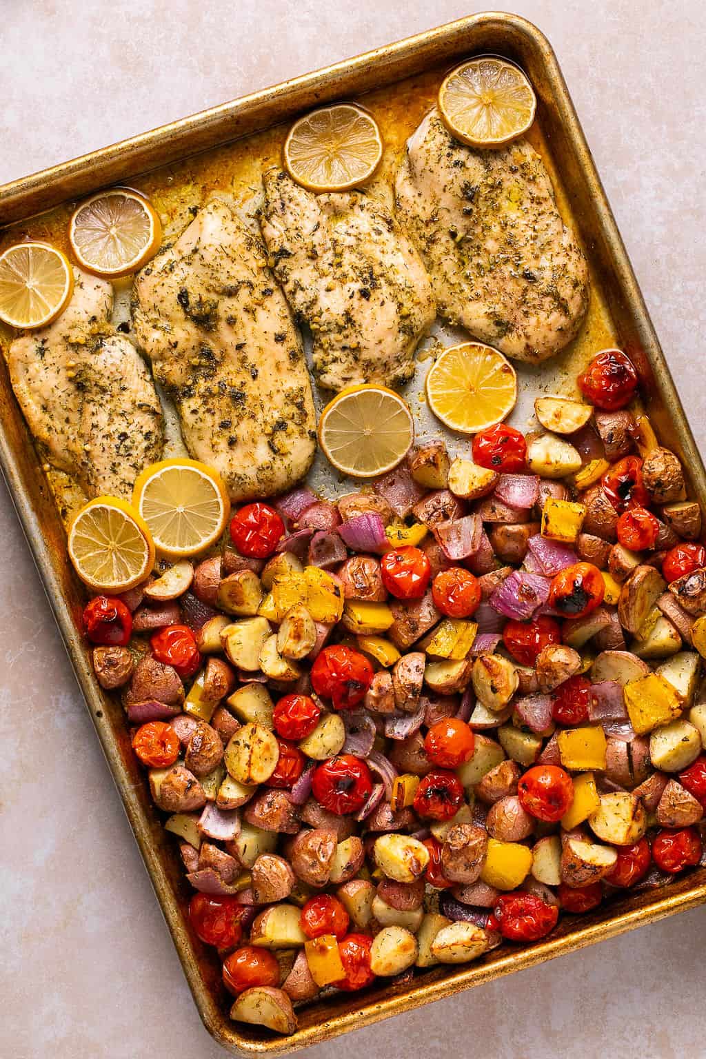 sheet pan greek chicken