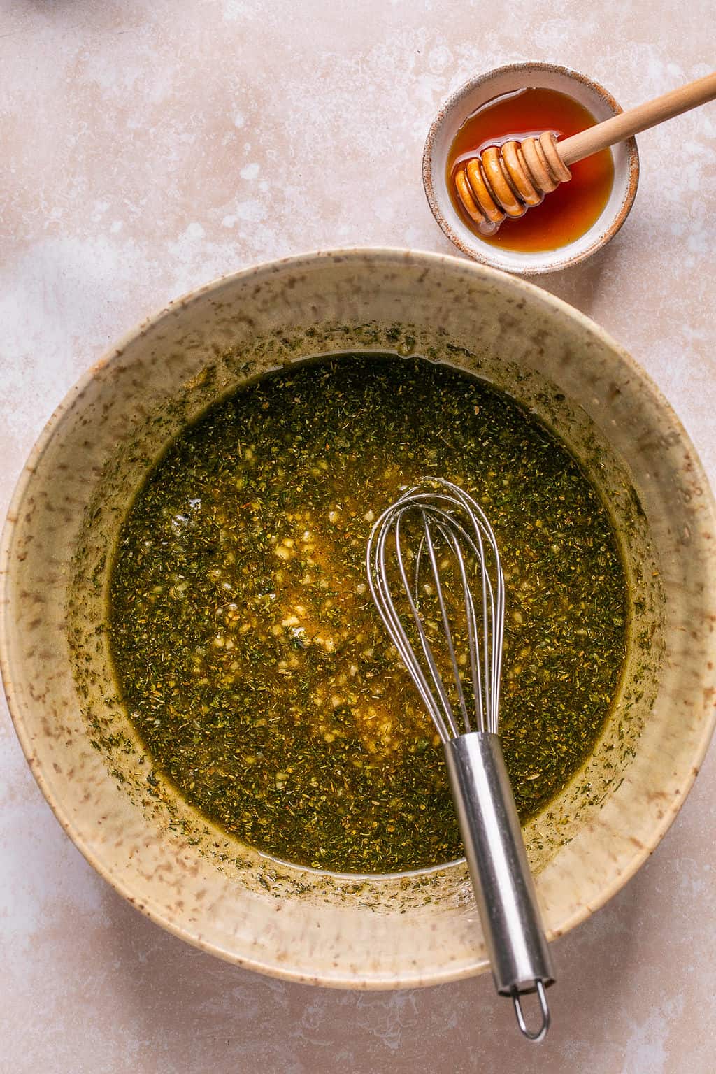 greek seasoning with olive oil in a small bowl