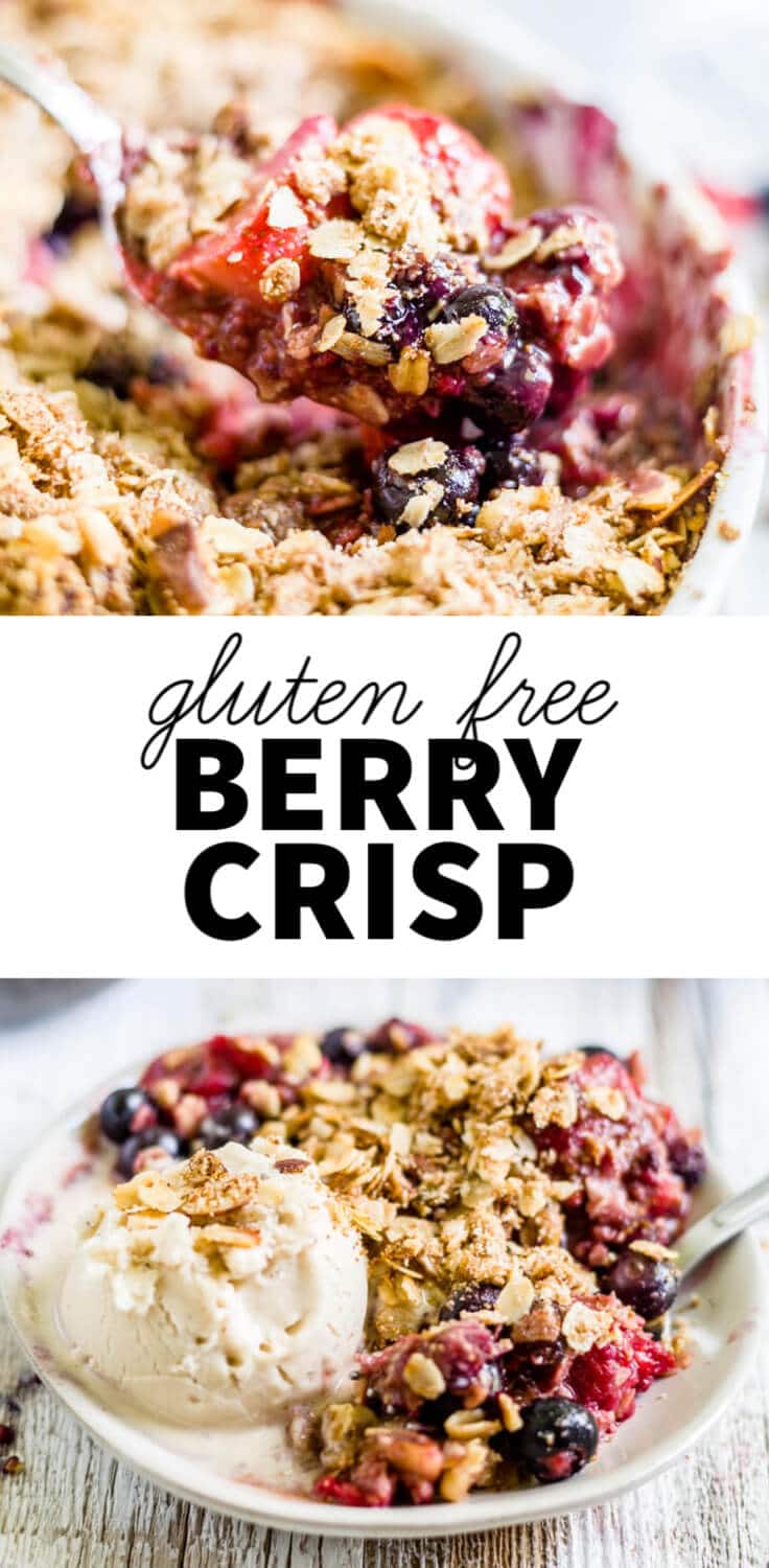 gluten free triple berry crisp