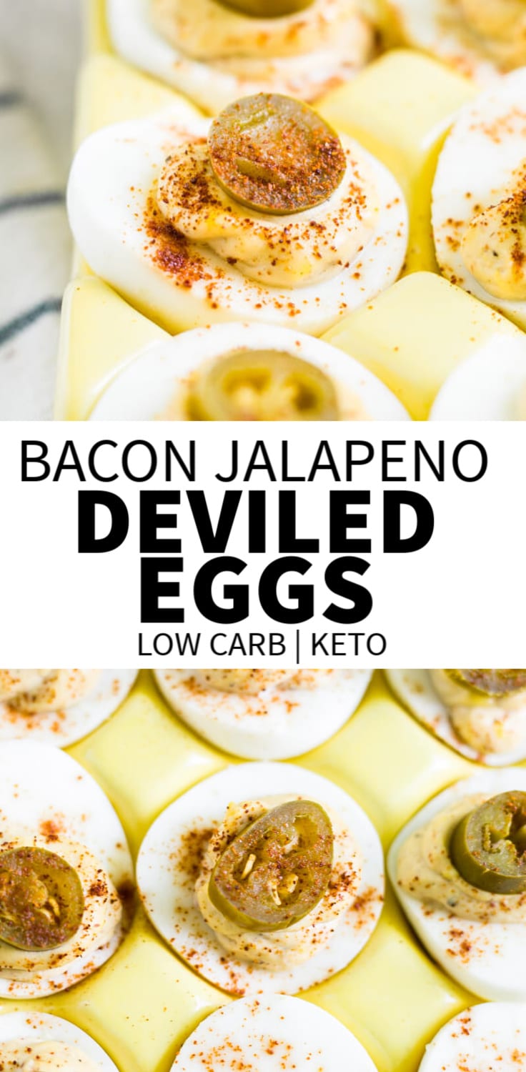 Bacon Jalapeno Deviled Eggs [Keto] What Molly Made