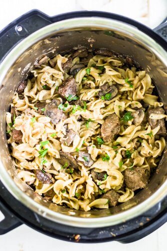 Healthy Instant Pot Beef Stroganoff | What Molly Made