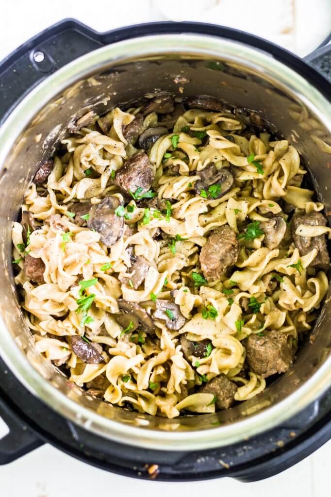 Instant Pot Beef Stroganoff